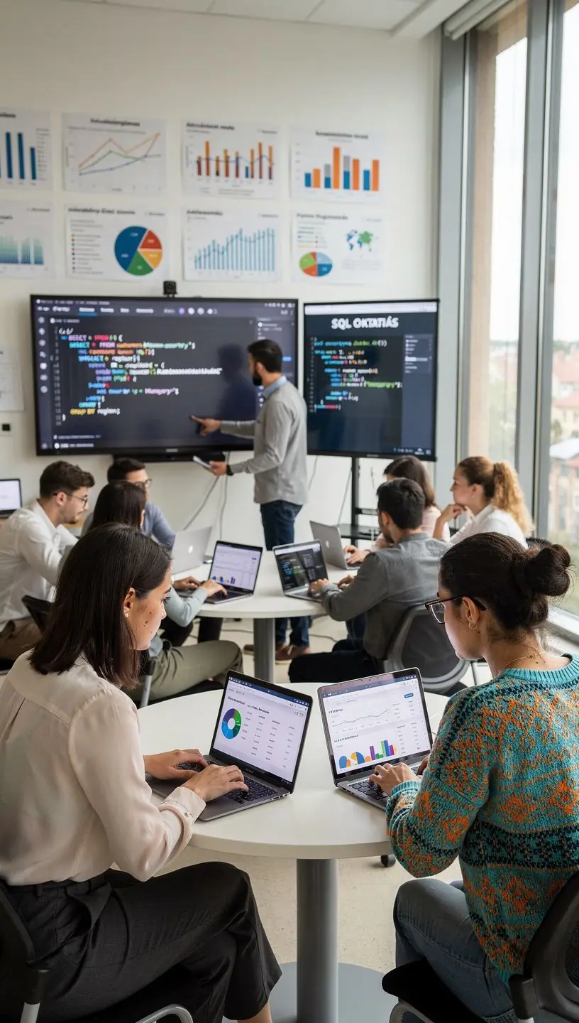 Online tanfolyam felülete, ahol a hallgatók a tananyaghoz férnek hozzá.