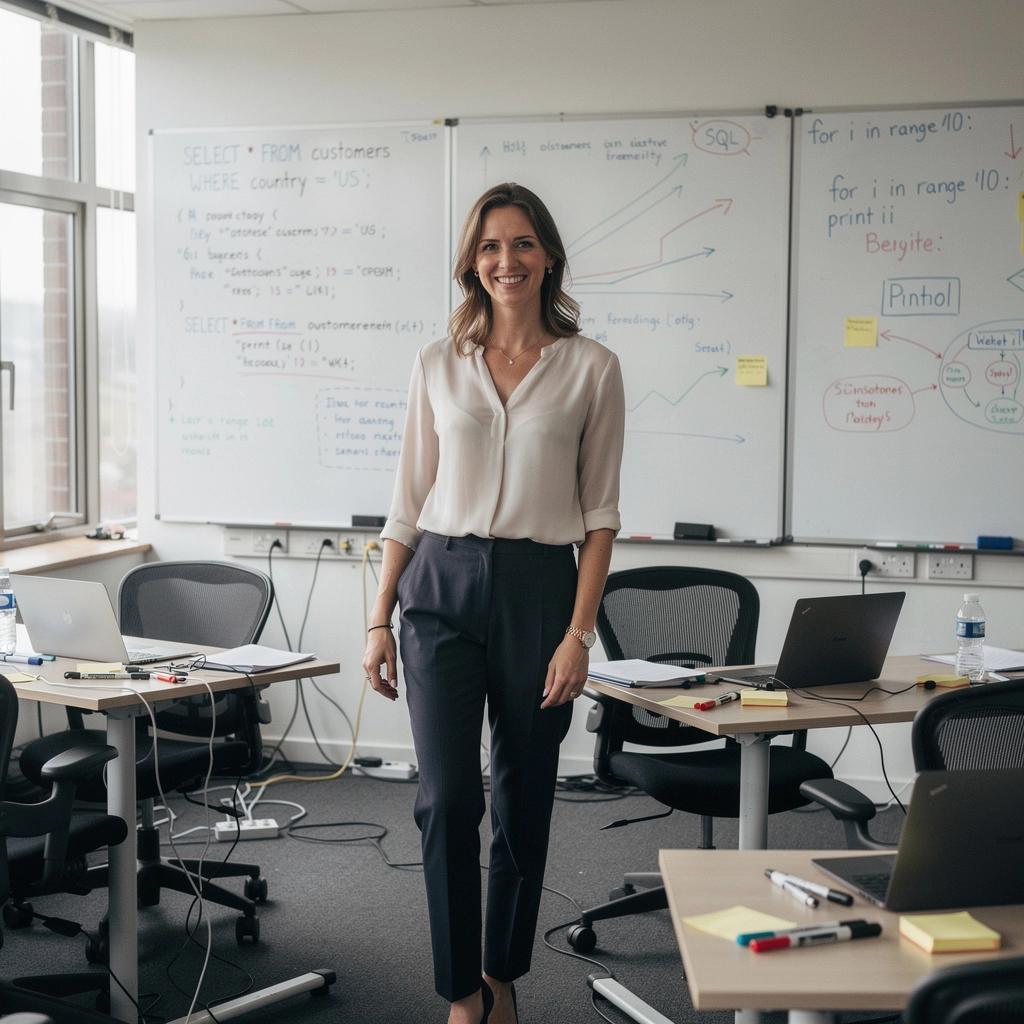 Python programozási nyelv logója, amely a data science oktatás szimbóluma.